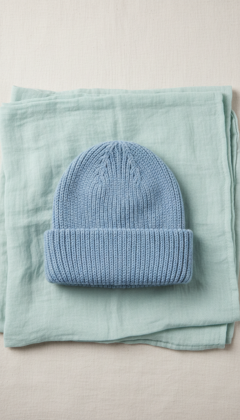 Soft Knit Bonnet with Ties