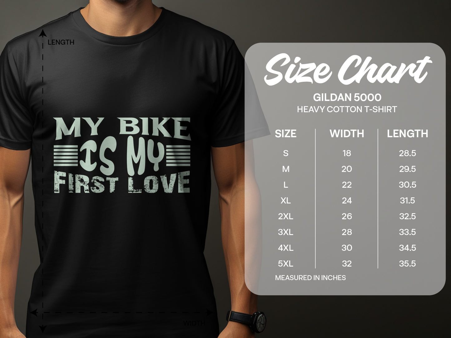 My Bike Is My First Love Heavy Cotton T-Shirt