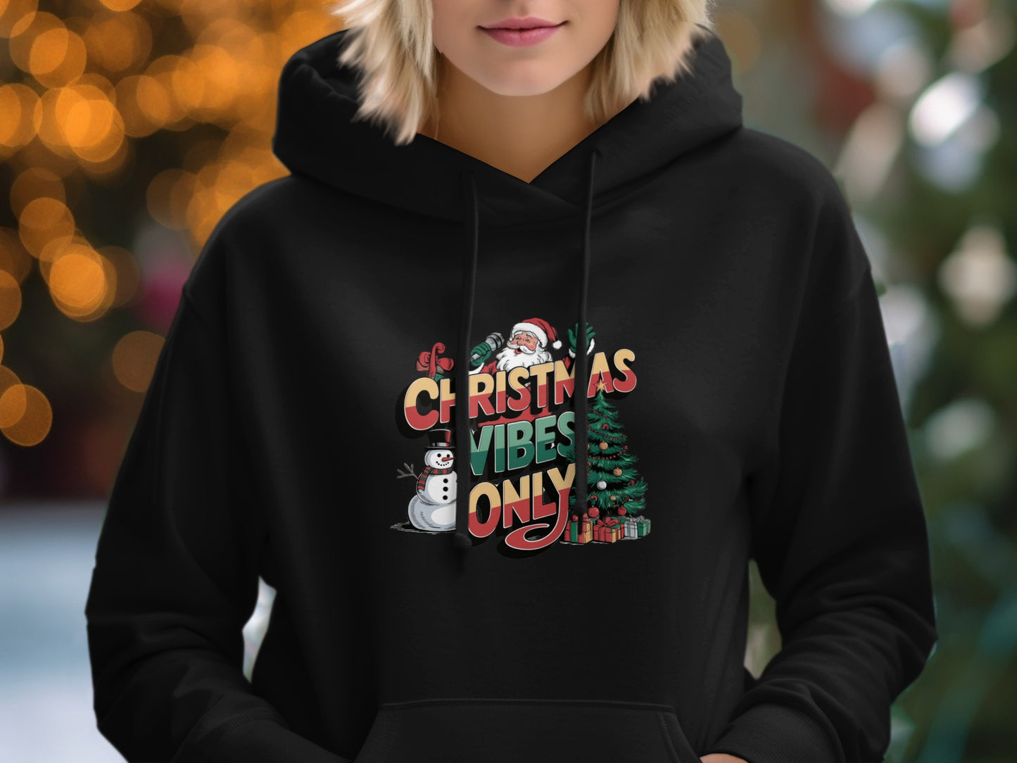 Christmas Vibes Only Hoodie Christmas Gift Idea