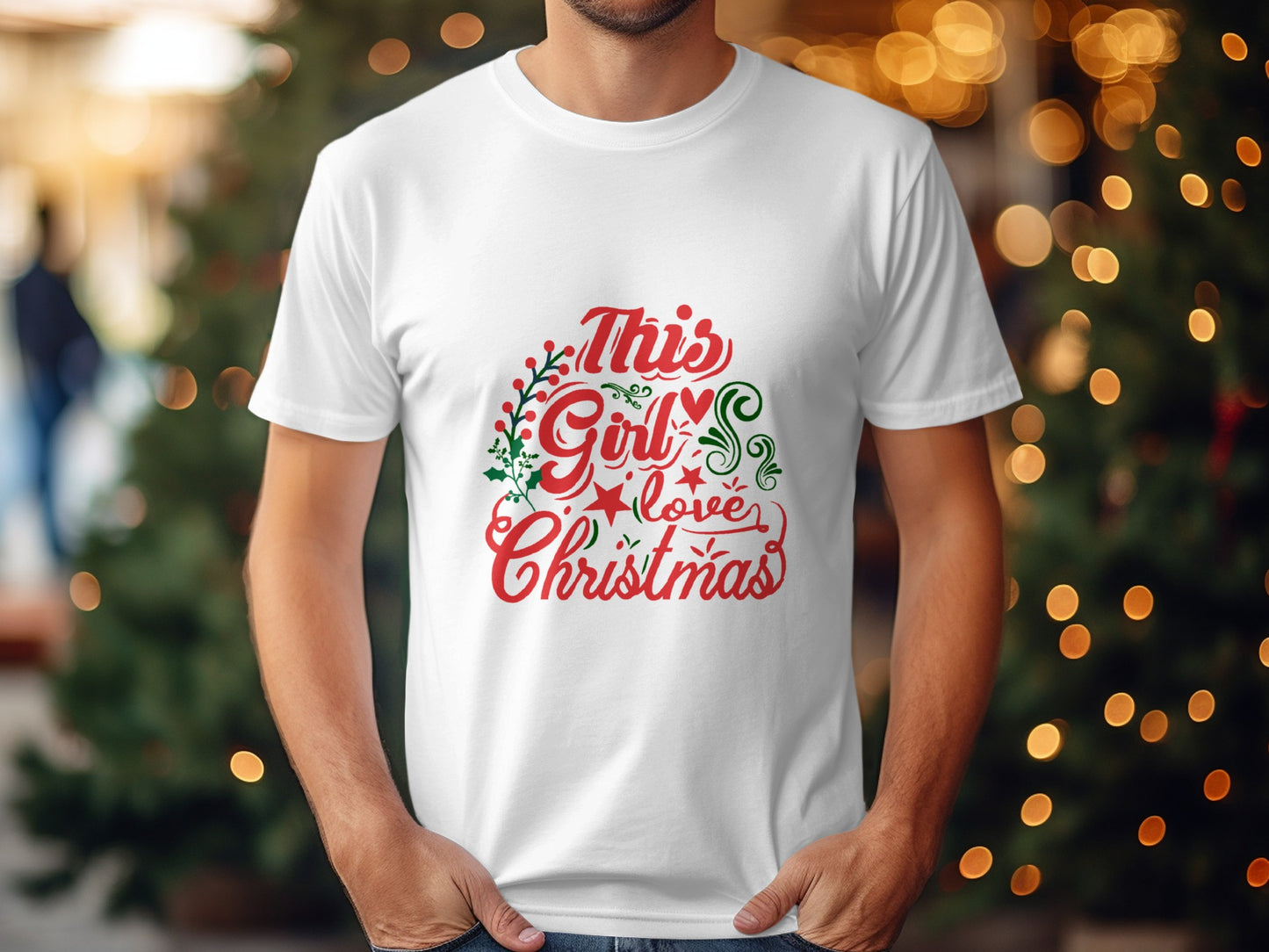 This Girl Loves Christmas Festive Holiday Shirt