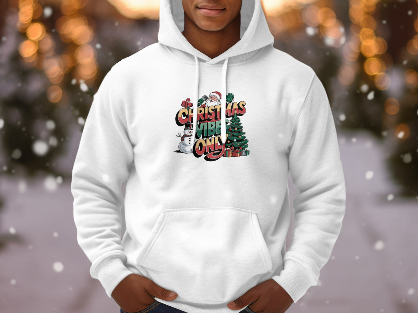 Festive Hoodie with Christmas Vibes Only Design