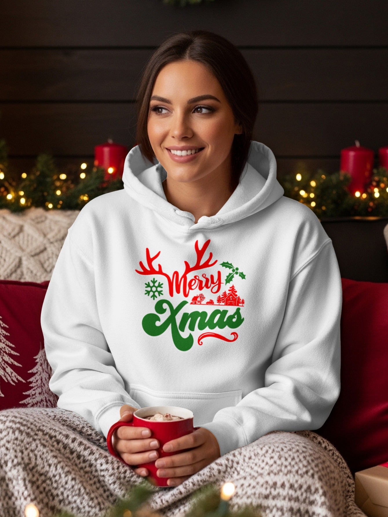Merry Xmas Red and Green Hoodie Christmas Product