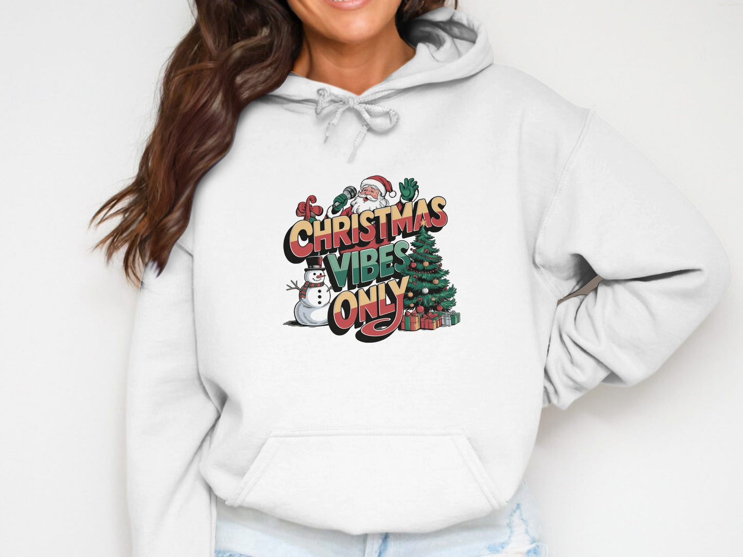 Christmas Vibes Only Festive Hoodie Product