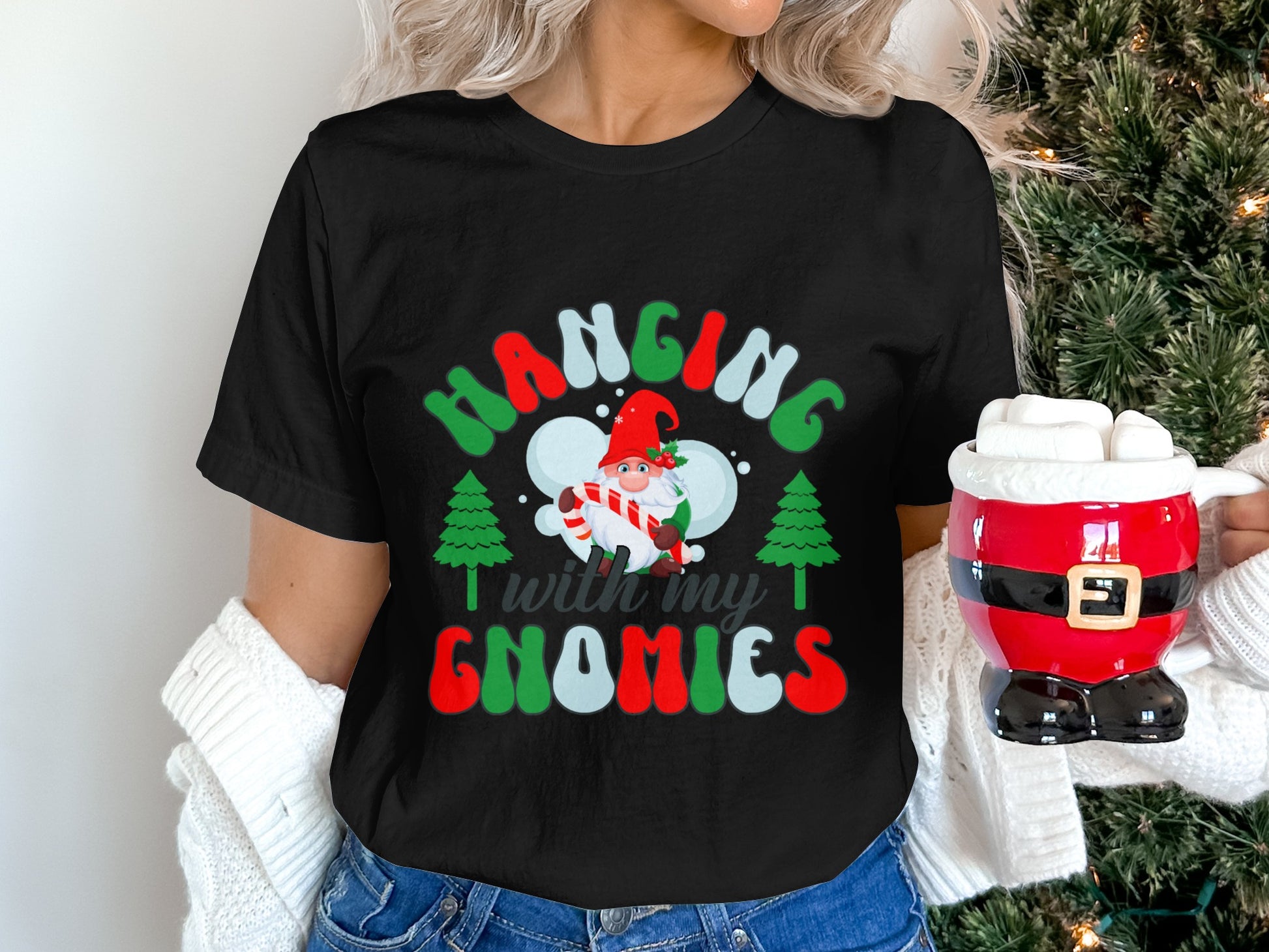 Hanging With My Gnomies Christmas T-Shirt