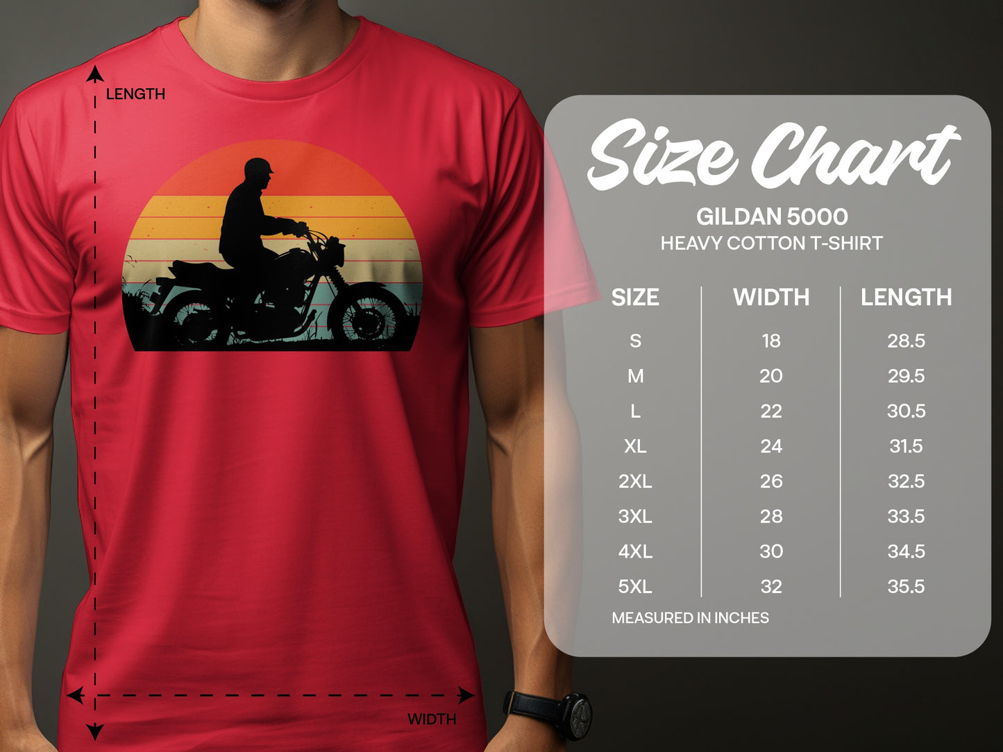 Vintage Sunset Motorcycle Graphic T-Shirt