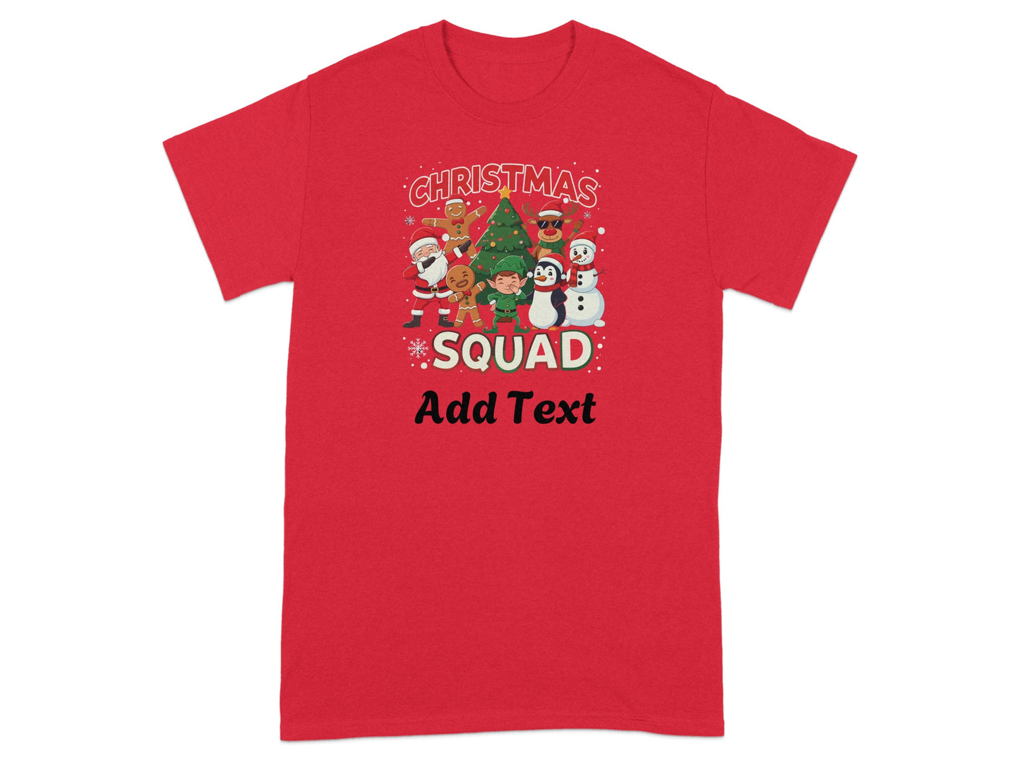 Christmas Squad Add Text Red T-Shirt Product
