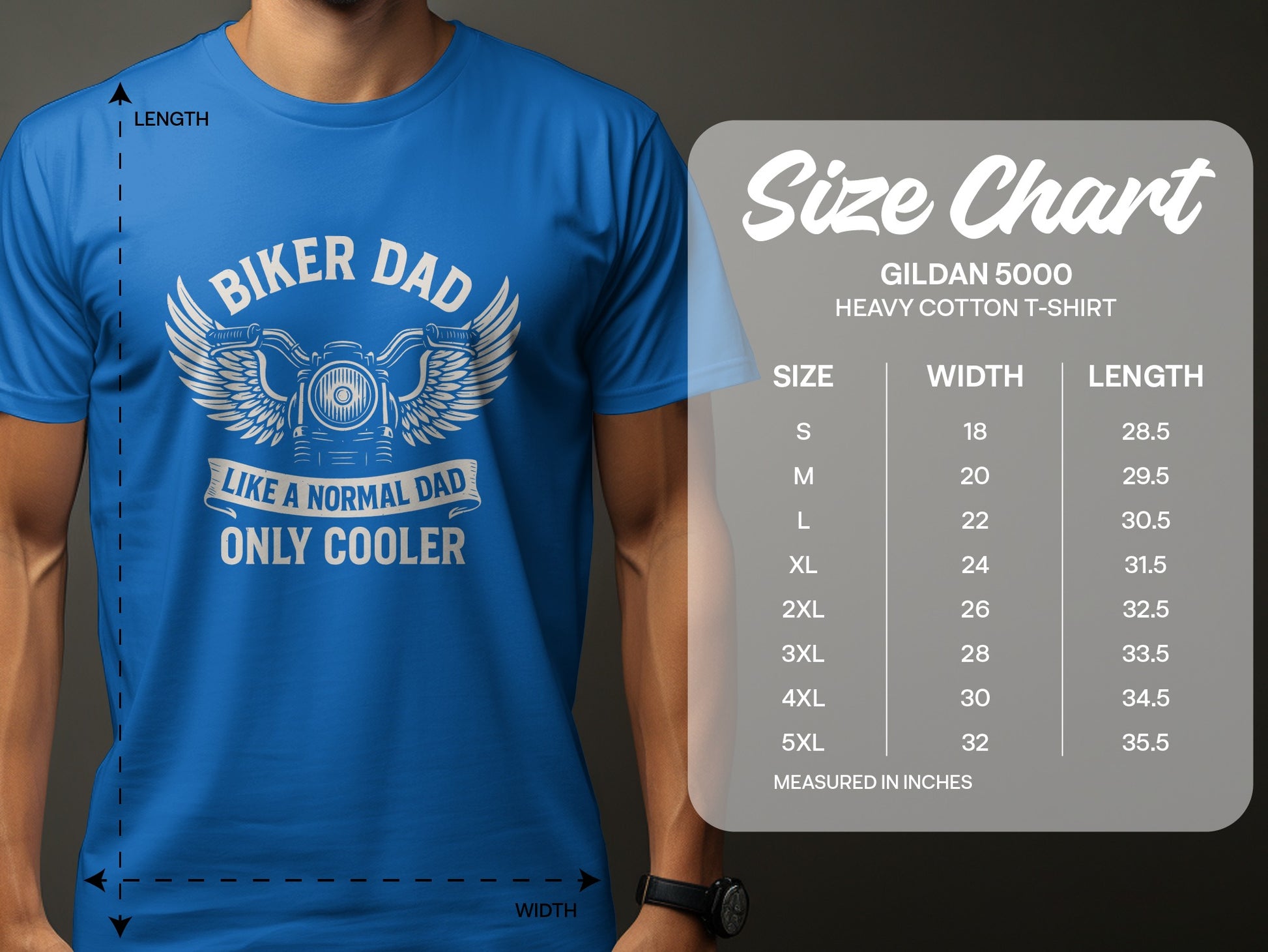 Biker Dad Like a Normal Dad Only Cooler Graphic Tee