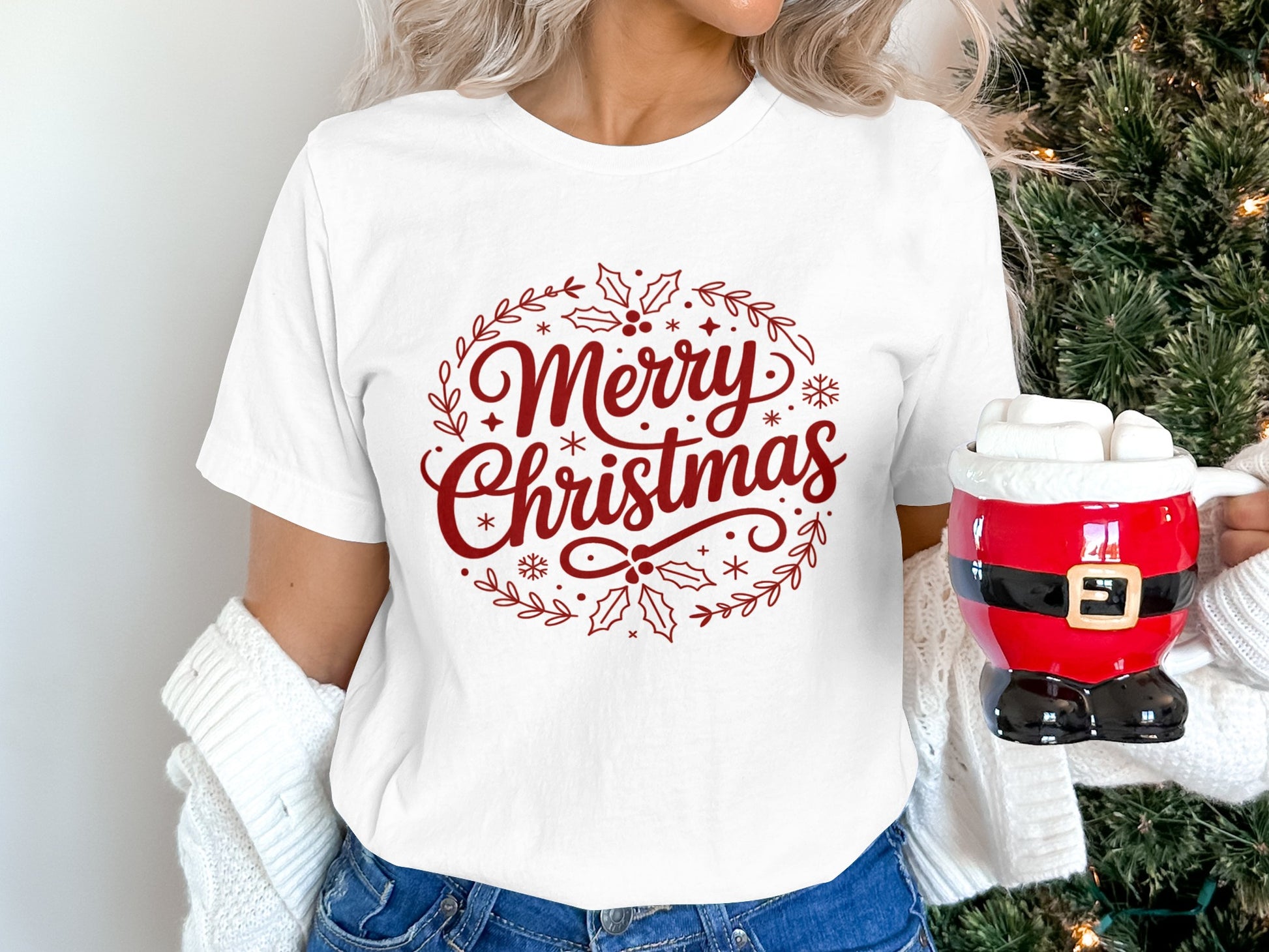Festive Merry Christmas T-shirt perfect for the holidays